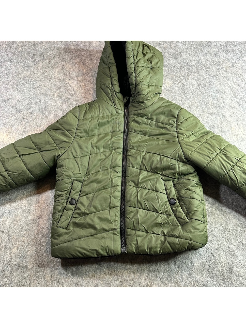 Michael Kors Sherpa Puffer jacket olive cozy classic 4